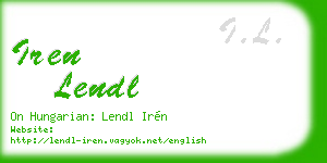 iren lendl business card